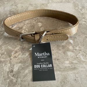 MARTHA STEWART Vegan Leather Adjustable Dog Collar Size 20. Neck Size 18”-21”